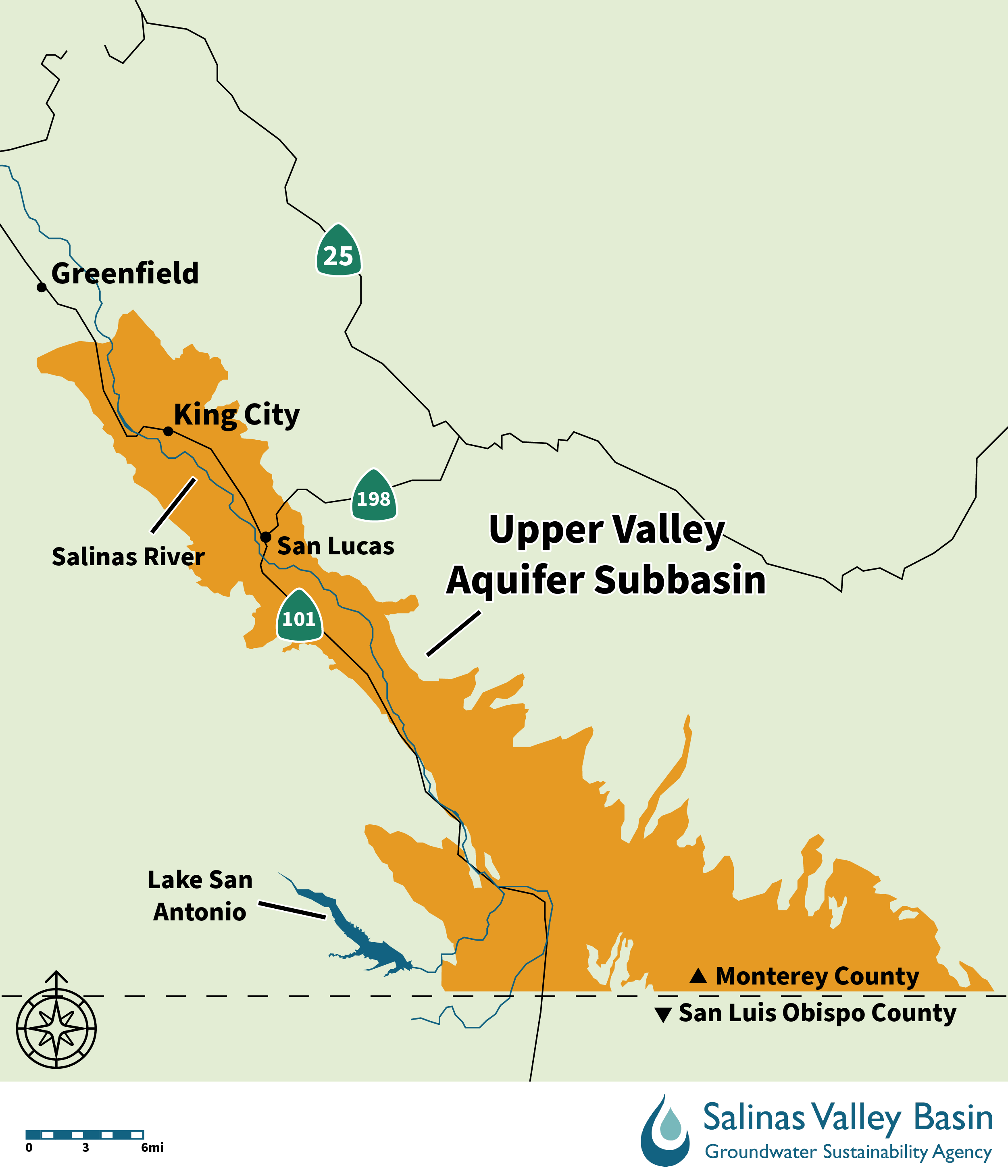 Upper Valley Aquifer Subbasin map