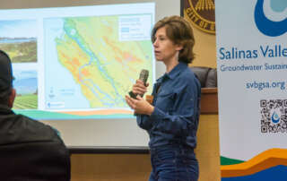 A presenter speaking at the Our Water Our Future Workshop